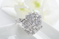 New Luxury AAA Clear Cubic ZIrconia Elegant Bowknot Wedding Rings Women Bridal Engagement