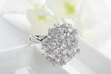 New Luxury AAA Clear Cubic ZIrconia Elegant Bowknot Wedding Rings Women Bridal Engagement