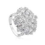 New Luxury AAA Clear Cubic ZIrconia Elegant Bowknot Wedding Rings Women Bridal Engagement