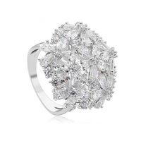 New Luxury AAA Clear Cubic ZIrconia Elegant Bowknot Wedding Rings Women Bridal Engagement