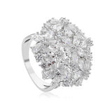 New Luxury AAA Clear Cubic ZIrconia Elegant Bowknot Wedding Rings Women Bridal Engagement