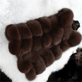 100% Real Fox Fur Vest Natural Whole Fox Fur Vest Gilet Women Regular Standard Covered Button Design Jackets Coat Plus Size 3XL