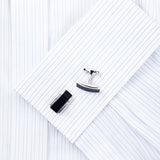 Jewelry shirt cufflink for mens designer Brand Black Cuff link french Button High Quality Luxury Wedding male guests