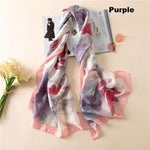 Digital Print Silk Scarf Women Florals Wraps Shawls and Scarf 180cm*90cm