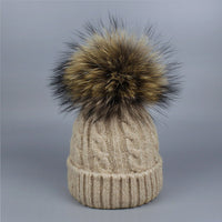 Children and Adult Winter Scarf Set for Girls Boys Kids Knitted Woman Real Fox Fur Pom Pom Ears Baby Shawl