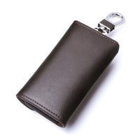 Men's Car Keys Wallets Genuine Cowhide Leather Male Key Holder Organizer Housekeeper Keychain Purse Key Ring Bag Keys Case Pouch