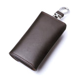 Men's Car Keys Wallets Genuine Cowhide Leather Male Key Holder Organizer Housekeeper Keychain Purse Key Ring Bag Keys Case Pouch