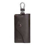 Men's Car Keys Wallets Genuine Cowhide Leather Male Key Holder Organizer Housekeeper Keychain Purse Key Ring Bag Keys Case Pouch
