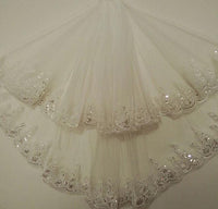 New Princess Wedding Veils with Appliqued Short White/Ivory Romantic Wedding Accessories Elegant 2 Layers Bridal Veils with Comb