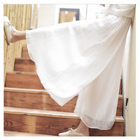 Women Summer Pants Loose Style Women Wide Leg Pants White Oversized Women Boho Pink Pants Female Trousers