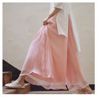 Women Summer Pants Loose Style Women Wide Leg Pants White Oversized Women Boho Pink Pants Female Trousers