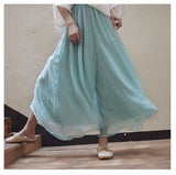 Women Summer Pants Loose Style Women Wide Leg Pants White Oversized Women Boho Pink Pants Female Trousers