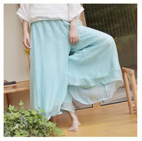 Women Summer Pants Loose Style Women Wide Leg Pants White Oversized Women Boho Pink Pants Female Trousers