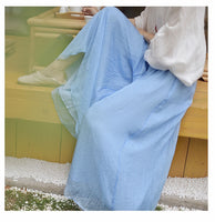 Women Summer Pants Loose Style Women Wide Leg Pants White Oversized Women Boho Pink Pants Female Trousers