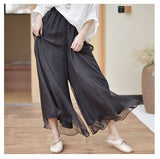 Women Summer Pants Loose Style Women Wide Leg Pants White Oversized Women Boho Pink Pants Female Trousers