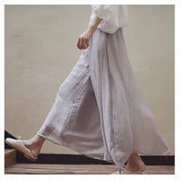 Women Summer Pants Loose Style Women Wide Leg Pants White Oversized Women Boho Pink Pants Female Trousers