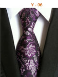 Men's Tie 8cm Plaid Tie Purple Black Floral Ties Blue Striped Necktie Red Wedding For Men Suit Accessories