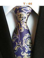 Men's Tie 8cm Plaid Tie Purple Black Floral Ties Blue Striped Necktie Red Wedding For Men Suit Accessories