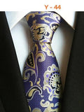 Men's Tie 8cm Plaid Tie Purple Black Floral Ties Blue Striped Necktie Red Wedding For Men Suit Accessories