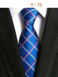 Men's Tie 8cm Plaid Tie Purple Black Floral Ties Blue Striped Necktie Red Wedding For Men Suit Accessories