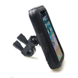 Motorcycle Handlebar Phone Holder Zipper Pocket Waterproof PU Leather Accessories Dual Screw for Harley Kawasaki Touring Cruiser