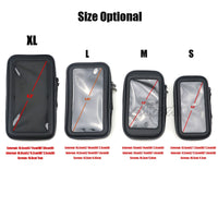 Motorcycle Handlebar Phone Holder Zipper Pocket Waterproof PU Leather Accessories Dual Screw for Harley Kawasaki Touring Cruiser