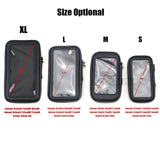 Motorcycle Handlebar Phone Holder Zipper Pocket Waterproof PU Leather Accessories Dual Screw for Harley Kawasaki Touring Cruiser