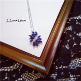 Necklace Pendants For Women S925 Clavicle Chain Sapphire Gemstone Sterling Silver Fine Jewelry Simple Pendant Blue Colar