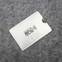 10pcs Anti Rfid Wallet Blocking Reader Lock Bank Card Holder Id Bank Card Case Protection Metal Credit Card Holder Aluminium