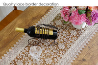 LongShow Luxury Pure Chemical Embroidered Lace Trim Banquet Decoration Hollow-Out Design Table Runner