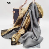 Digital Print Silk Scarf Women Florals Wraps Shawls and Scarf 180cm*90cm