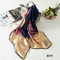 Digital Print Silk Scarf Women Florals Wraps Shawls and Scarf 180cm*90cm
