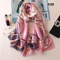 Digital Print Silk Scarf Women Florals Wraps Shawls and Scarf 180cm*90cm