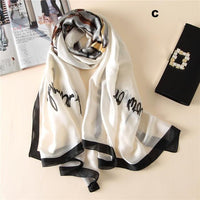 Digital Print Silk Scarf Women Florals Wraps Shawls and Scarf 180cm*90cm