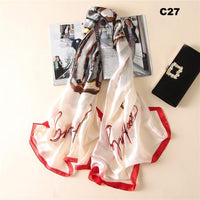 Digital Print Silk Scarf Women Florals Wraps Shawls and Scarf 180cm*90cm