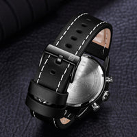Fashion Gold Men Sport Watches Mens LED Analog Digital Watch Army Military Leather Quartz Watch Relogio Masculino
