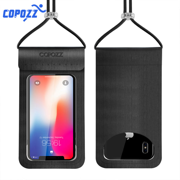 COPOZZ Waterproof Phone Case Cover Touchscreen Cellphone Dry Diving Bag Pouch with Neck Strap for iPhone Xiaomi Samsung Meizu