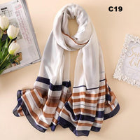 Digital Print Silk Scarf Women Florals Wraps Shawls and Scarf 180cm*90cm