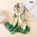 Digital Print Silk Scarf Women Florals Wraps Shawls and Scarf 180cm*90cm