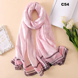 Digital Print Silk Scarf Women Florals Wraps Shawls and Scarf 180cm*90cm