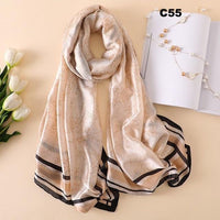 Digital Print Silk Scarf Women Florals Wraps Shawls and Scarf 180cm*90cm