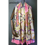 Women's Scarf Silk Scarves Print Soft Shawls Pashmina Fashion Lady Foulard Femme Large Size Bandana