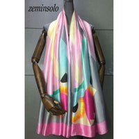 Women's Scarf Silk Scarves Print Soft Shawls Pashmina Fashion Lady Foulard Femme Large Size Bandana