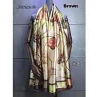 Women's Scarf Silk Scarves Print Soft Shawls Pashmina Fashion Lady Foulard Femme Large Size Bandana