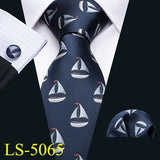 8.5cm Mens Tie Fashion Cartoon Necktie 9 Designs 100% Silk Ties For Men Business Style Tie Set