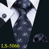 8.5cm Mens Tie Fashion Cartoon Necktie 9 Designs 100% Silk Ties For Men Business Style Tie Set