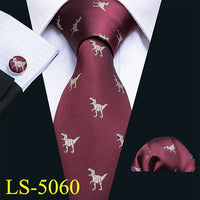 8.5cm Mens Tie Fashion Cartoon Necktie 9 Designs 100% Silk Ties For Men Business Style Tie Set