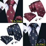 8.5cm Mens Tie Fashion Cartoon Necktie 9 Designs 100% Silk Ties For Men Business Style Tie Set