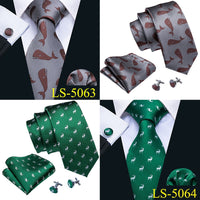 8.5cm Mens Tie Fashion Cartoon Necktie 9 Designs 100% Silk Ties For Men Business Style Tie Set