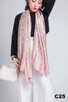 Women Silk Scarf Designer Plaid Summer Beach Shawls and Foulard Wrap Scarves Female Pure Silk Beach Stole